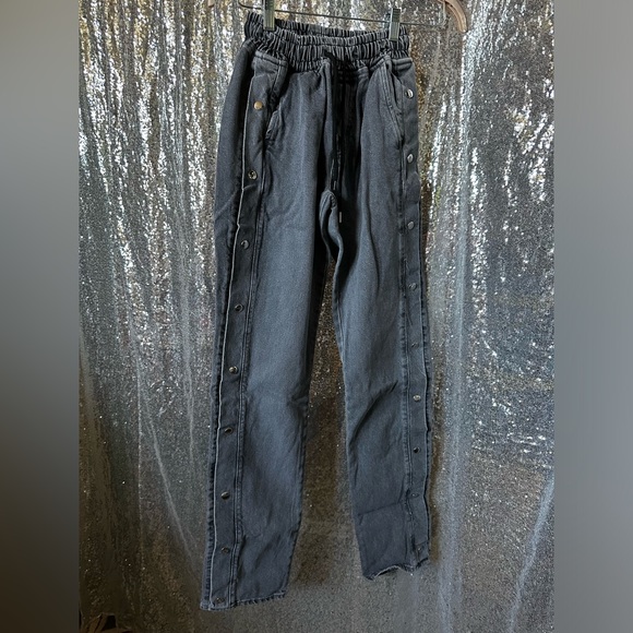 Boohoo Man Tall Straight Leg Popper Elastic Waist Jean - Picture 7 of 16